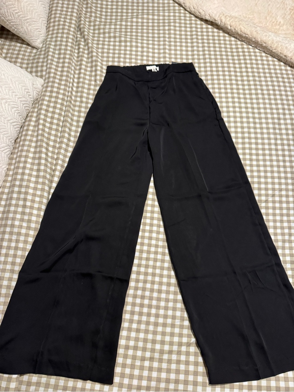 H&M Black Wide-Leg High-Rise Pants
